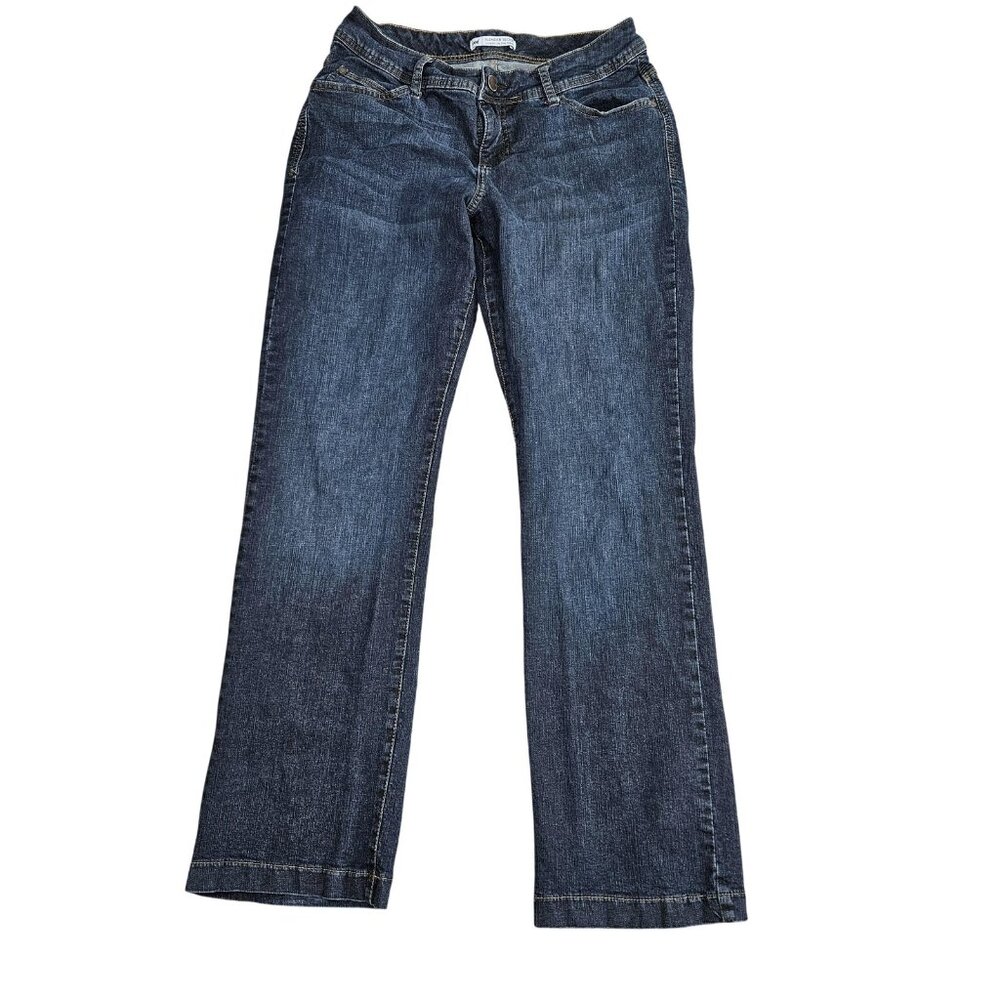 Lee Slender Secret Jeans Womens 12 Blue Bootcut Stretch Embellished Denim